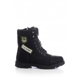 Unisex Black Combat Boots